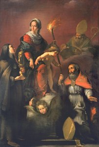 Madonna és gyermeke Szent Klárával, Szent Ambrusszal és Szent Erzsébettel